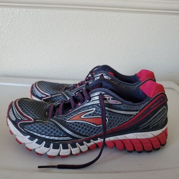 Brooks Womens Ghost 6 DNA Gray/Pink Athletic Active Running Sneakers Size 7 - Picture 6 of 15